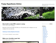 Tablet Screenshot of fuzzyhypothesis.com